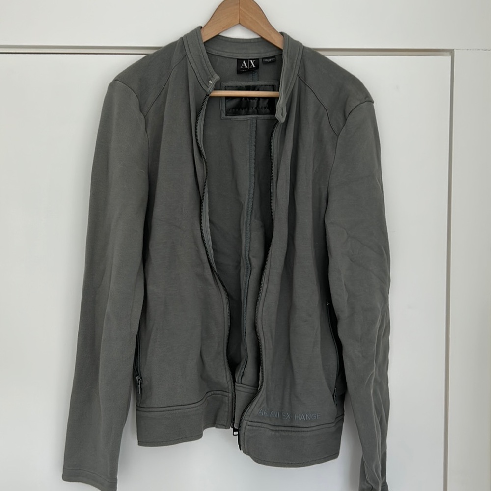 Armani exchange zip up. Men’s medium. Greenish slate colour